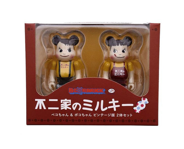 Fujiya x Bearbrick: Peko & Poko 100% Anime & Brands Sugoi Mart