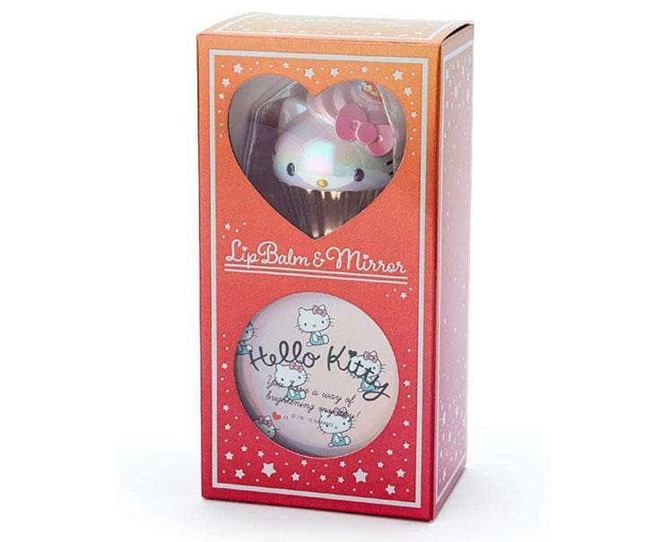 Sanrio Hello Kitty Cupcake Lip Balm & Mirror Beauty and Care, Hype Sugoi Mart   