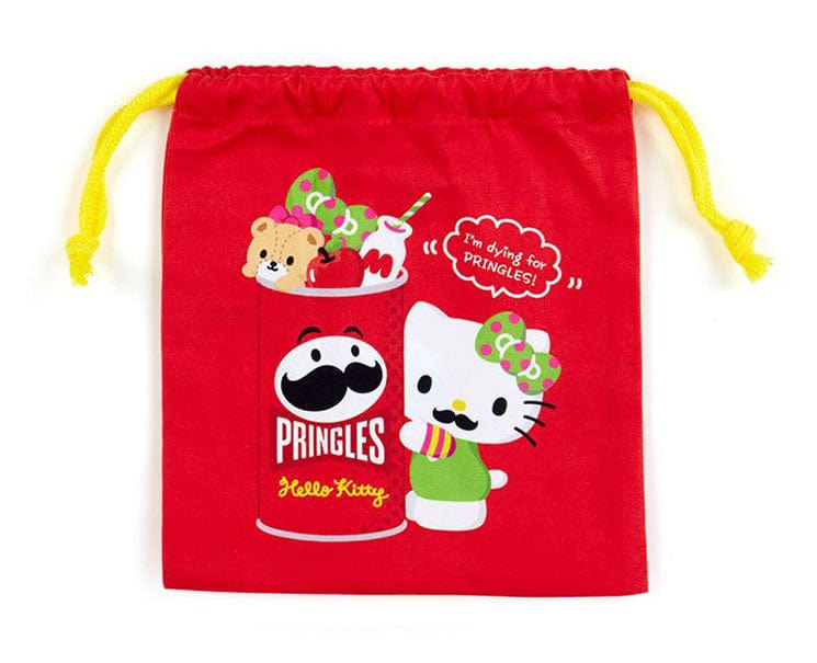 Pringles x Sanrio Hello Kitty Drawstring Pouch Anime & Brands Sugoi Mart