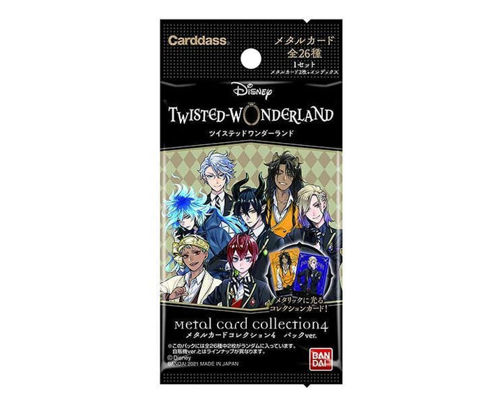 Disney Twisted Wonderland Collection 4 Metal Cards Box Toys and Games Sugoi Mart thumbnail 2