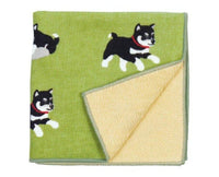 Black Shiba Inu Hand Towel Home Sugoi Mart