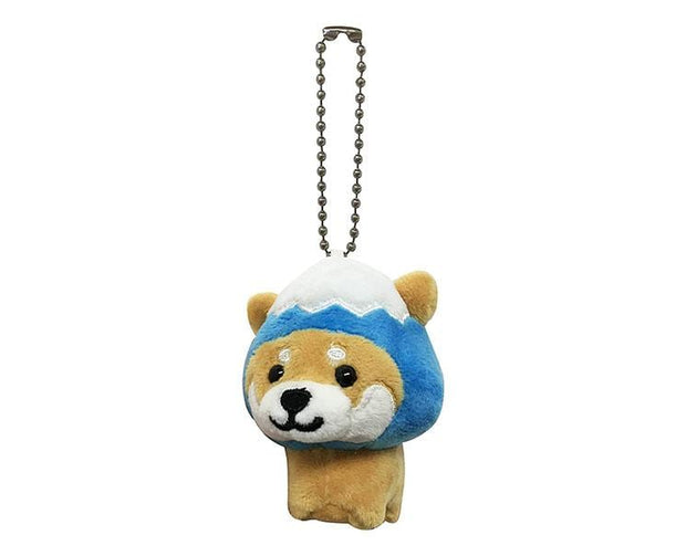 Travel Shiba Inu Plush Key Holder: Blue Mount Fuji Anime & Brands Sugoi Mart