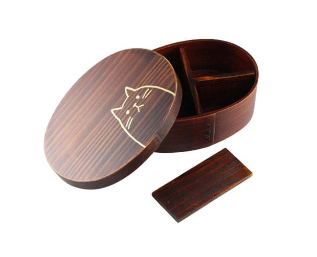 Neko Wood Bento Box Home Sugoi Mart