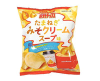 Calbee Onion Miso Cream Soup Potato Chips Candy and Snacks Sugoi Mart