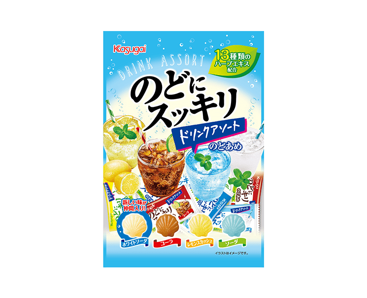 Kasugai Sukkiri Refreshing Throat Candies: Drink Assortment Candy and Snacks Japan Crate Store