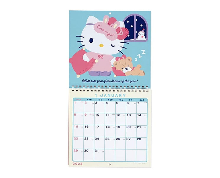 Sanrio Japan 2023 Wall Calendar Hello Kitty