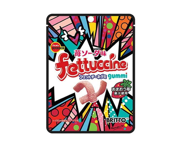 Fettuccine Gummy Strawberry Soda Candy and Snacks Sugoi Mart