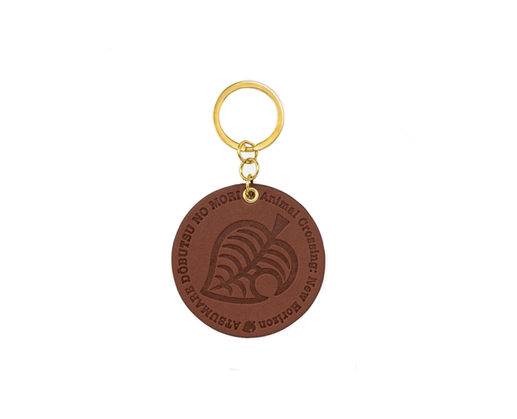 Animal Crossing Leather Leaf Keychain Anime & Brands Sugoi Mart