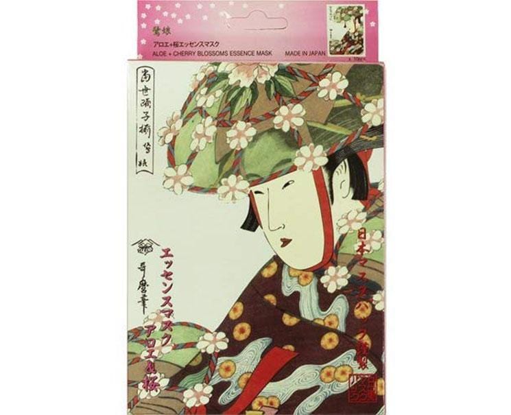 Japanese Essence Mask: Aloe + Sakura (10pc) Beauty & Care Sugoi Mart