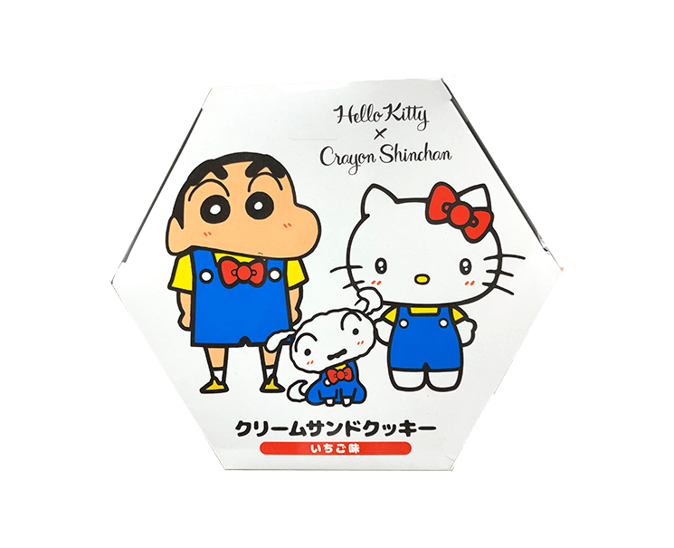 Hello Kitty x Crayon Shinchan Strawberry Cookies Omiyage Candy and Snacks Japan Crate Store