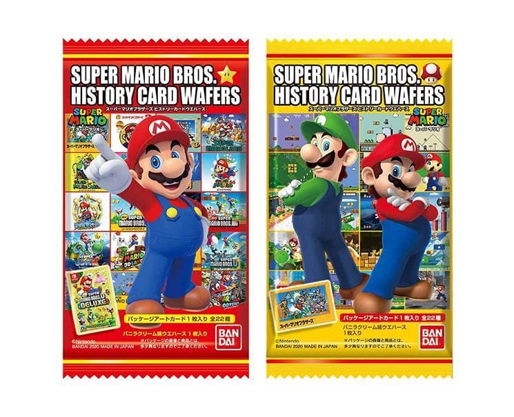 Super Mario Bros History Card Wafers Candy and Snacks Sugoi Mart