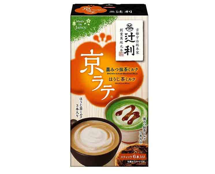 Tsujiri Kyo Latte (Brown Sugar Matcha Milk and Hojicha Milk) Food and Drink Sugoi Mart