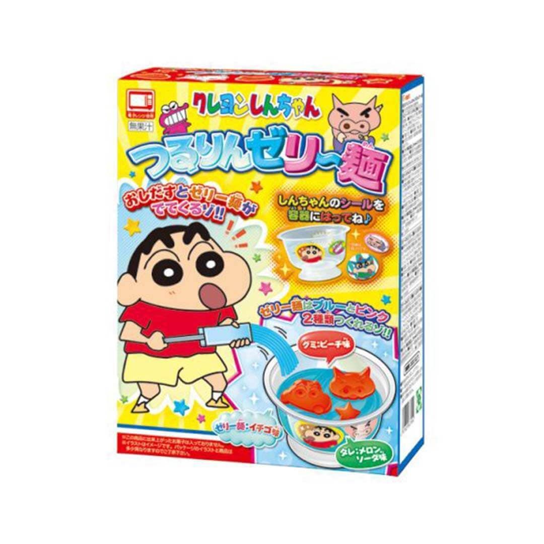 Tsururin Jelly Noodle Kit Crayon Shin-chan Children's Day Sweets Heart Candy and Snacks Sugoi Mart