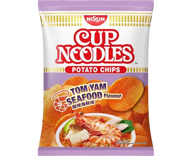 Nissin Cup Noodles: Tom Yum Seafood Potato Chips Candy and Snacks Sugoi Mart