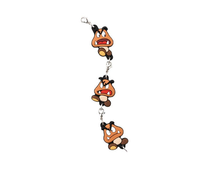 Super Mario Linking Goomba Rubber Keychain thumbnail 1