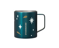 Starbucks Japan Christmas Stainless Mug Blue