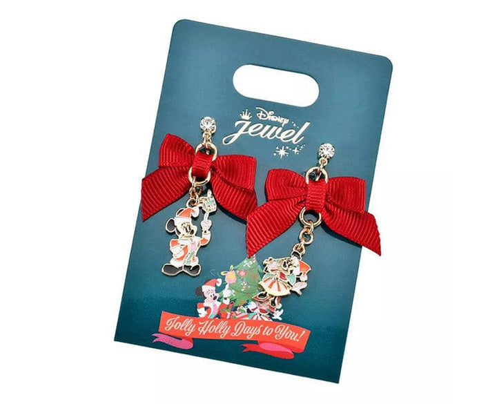 Disney Japan Christmas 2023 Mickey &amp; Minnie Earrings thumbnail 1